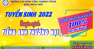 TUYỂN SINH NGÀNH TIẾNG ANH THƯƠNG MẠI